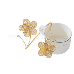 Женские браслеты на лодыжку из сплава с ажурными цветами и кристаллами.&nbsp;FS-WGF92CE-01