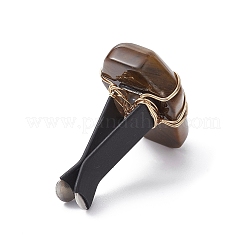 Проволочные шестигранные зажимы для вентиляционных отверстий автомобиля из натурального драгоценного камня&nbsp;JEWB-BR00135