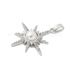 Латунные микропаве прозрачные подвески с фианитом&nbsp;KK-S507-01P