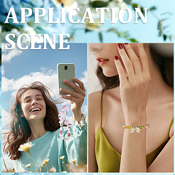 50 шт. 10-цветные радужные переливающиеся прозрачные акриловые бусины с УФ-покрытием&nbsp;TACR-SC0001-30