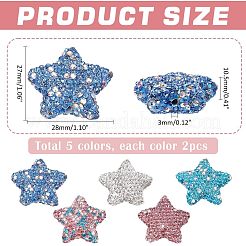 10 шт. 5-х цветные бусины из полимерной глины ручной работы в виде диско-шара&nbsp;FIND-PH0022-06