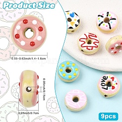 9 шт. 9 стиля фарфоровых эмалевых бусин ручной работы&nbsp;PORC-YW0001-83