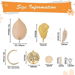 40 шт. 40 подвески из сплава/нержавеющей стали 304/латуни/железа/хаулита&nbsp;FIND-SZ0001-77