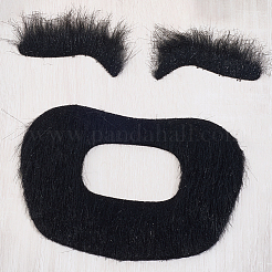 Плюшевое волокно самоклеящиеся искусственные 2 пара бровей и 2 шт усов&nbsp;DIY-GF0011-79