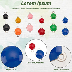 72 шт. 12 стиля ионного покрытия (IP) 304 эмалированные звенья/соединители и подвески из нержавеющей стали&nbsp;STAS-UN0032-11
