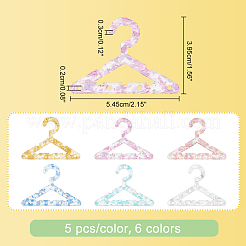 30 шт. 6-цветные прозрачные акриловые аксессуары для демонстрации сережек&nbsp;EDIS-PH0001-75