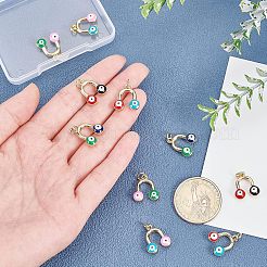 10шт 5 цвета латунные подвески с эмалью&nbsp;KK-NB0001-49G