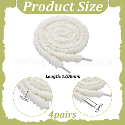 4 пара шнурков из плюшевой ткани&nbsp;AJEW-HY0002-72A
