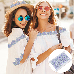 5 ярд полиэстеровой цветочной кружевной ленты&nbsp;SRIB-FG0001-37