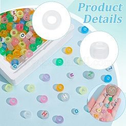 Наборы для браслетов из плоских круглых пластиковых и акриловых бусин своими руками&nbsp;DIY-AR0004-15