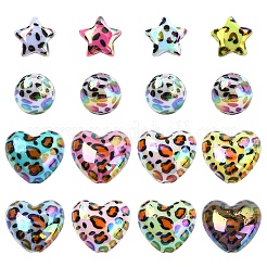 10шт 2 стиля УФ-покрытие непрозрачные акриловые бусины&nbsp;OACR-YW0003-44A