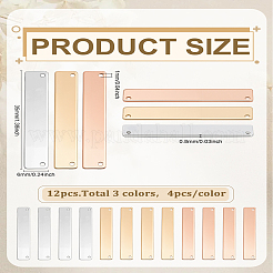 12 шт. 3-х цветные латунные соединительные подвески&nbsp;FIND-LP0009-83