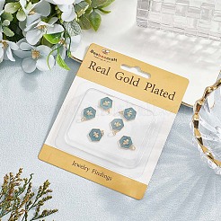 6шт латунные эмалированные подвески&nbsp;KK-BBC0020-70