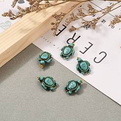 Окрашенные синтетические бирюзовые подвески&nbsp;PALLOY-JF00557