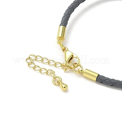 Изготовление браслета из плетеного круглого шнура из искусственной кожи толщиной 3 мм&nbsp;MAK-S075-01G