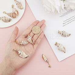 Подвески из ракушек с гальваническим покрытием&nbsp;HJEW-SC0001-08