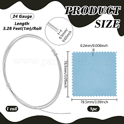 1м 925 серебряной проволоки&nbsp;STER-BC0003-01B-P