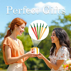 15 шт. 3-цветная пластиковая гелевая ручка в форме перца&nbsp;AJEW-TA0002-43