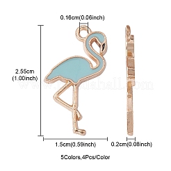 20шт 5 цвета сплава эмалевые подвески&nbsp;ENAM-YW0003-20