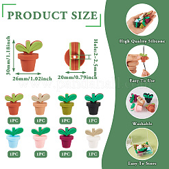 8 шт. 8-цветные листовые горшочки из пищевого экологически чистого силикона&nbsp;SIL-TA0002-14