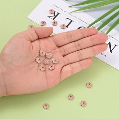 5 -petal латунные микро проложить четкие кубического циркония крышки шарика&nbsp;ZIRC-P001-31RG