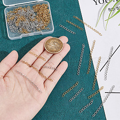 100 шт. 4-х стильный удлинитель цепи из нержавеющей стали 304&nbsp;STAS-UN0054-01