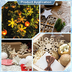 200 шт. необработанные листы со снежинками из дерева на рождественскую тематику&nbsp;FIND-BC0014-53