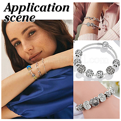 80 шт. 8 стиля сплава европейских бусин&nbsp;KK-ME0001-51