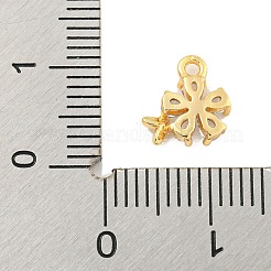 Латунные микропаве прозрачные подвески с фианитом&nbsp;LS-KK-U015-10G