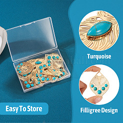 16 шт. 8 стильных больших латунных подвесок&nbsp;KK-TA0001-31