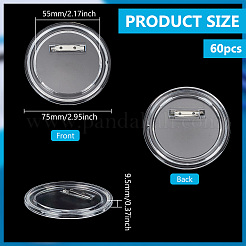 Пластиковые основы для брошей&nbsp;FIND-WH0126-887-1