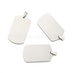 Устойчивые к потускнению 201 нержавеющая сталь штампованные пустые бирки подвески&nbsp;STAS-O044-P122