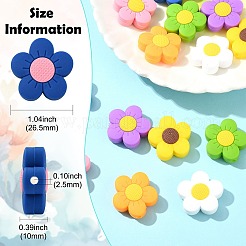 14шт 7 цвета силиконовые бусины&nbsp;SIL-CJ0002-90