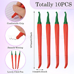10 шт. пластиковая гелевая ручка в форме перца&nbsp;AJEW-TA0002-42C