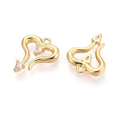 Латунные микро проложить кубического циркония подвески&nbsp;KK-N263-92B-G