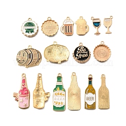 16 шт. 8 стиля Октоберфест сплав эмалированные подвески&nbsp;ENAM-FP0001-83