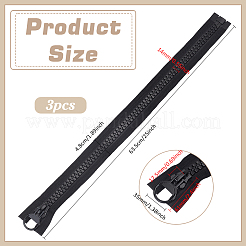 3 шт. полиэстеровые молнии для аксессуаров одежды&nbsp;DIY-BC0015-73B