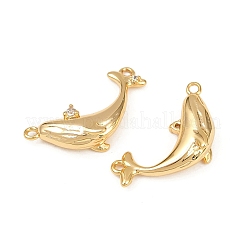 Подвески из латуни с микропаве из кубических цирконий на тему океана&nbsp;KK-F902-08D-G