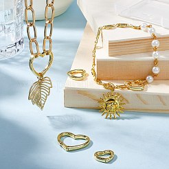 6 шт. 3 стиля стойка покрытие сердце латунные пружинные затворные кольца&nbsp;KK-SC0006-11