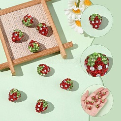 10 шт. бусины из полимерной глины со стразами&nbsp;RB-YW0001-28