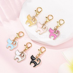 Подвесные украшения из сплава эмали&nbsp;HJEW-JM04369