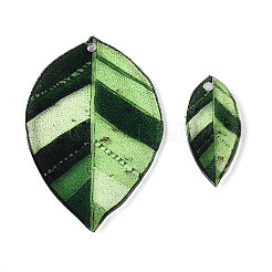 2 шт. подвески в виде листьев из прозрачной эпоксидной смолы&nbsp;RESI-T057-94