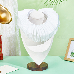 Хлопковый кружевной воротник с оборками&nbsp;AJEW-WH0007-64