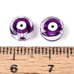 Печатные прозрачные акриловые бусины&nbsp;TACR-T030-22E