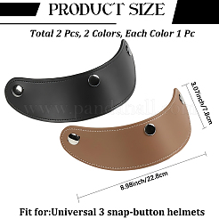 2 шт. двухцветная искусственная кожа для полей фуражки&nbsp;AJEW-CL0002-65