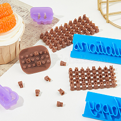 4 набор из 4-х видов пластиковых штампов для печенья с буквами pp и пластиковыми формами&nbsp;DIY-FH0007-65