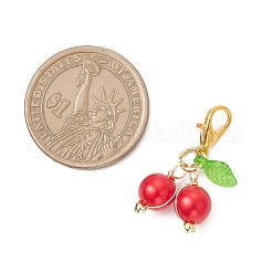 Подвесные украшения из искусственного жемчуга и акрила из АБС-пластика&nbsp;HJEW-JM03887-02