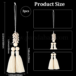 Хлопок подвесные украшения&nbsp;HJEW-WH20023-003