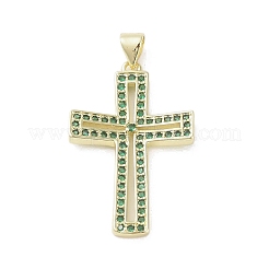 Настоящие 18к позолоченные латунные подвески с микропаве и кубическим цирконием&nbsp;KK-A209-25G