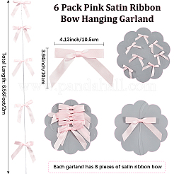 6 шт. полиэстеровый бант для подвешивания&nbsp;AJEW-SP0002-71B